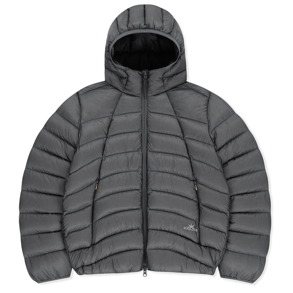 SLCO0OOWHS02GR [트리플적립]SUNLOVE Hooded Fly Light Down Jacket Grey