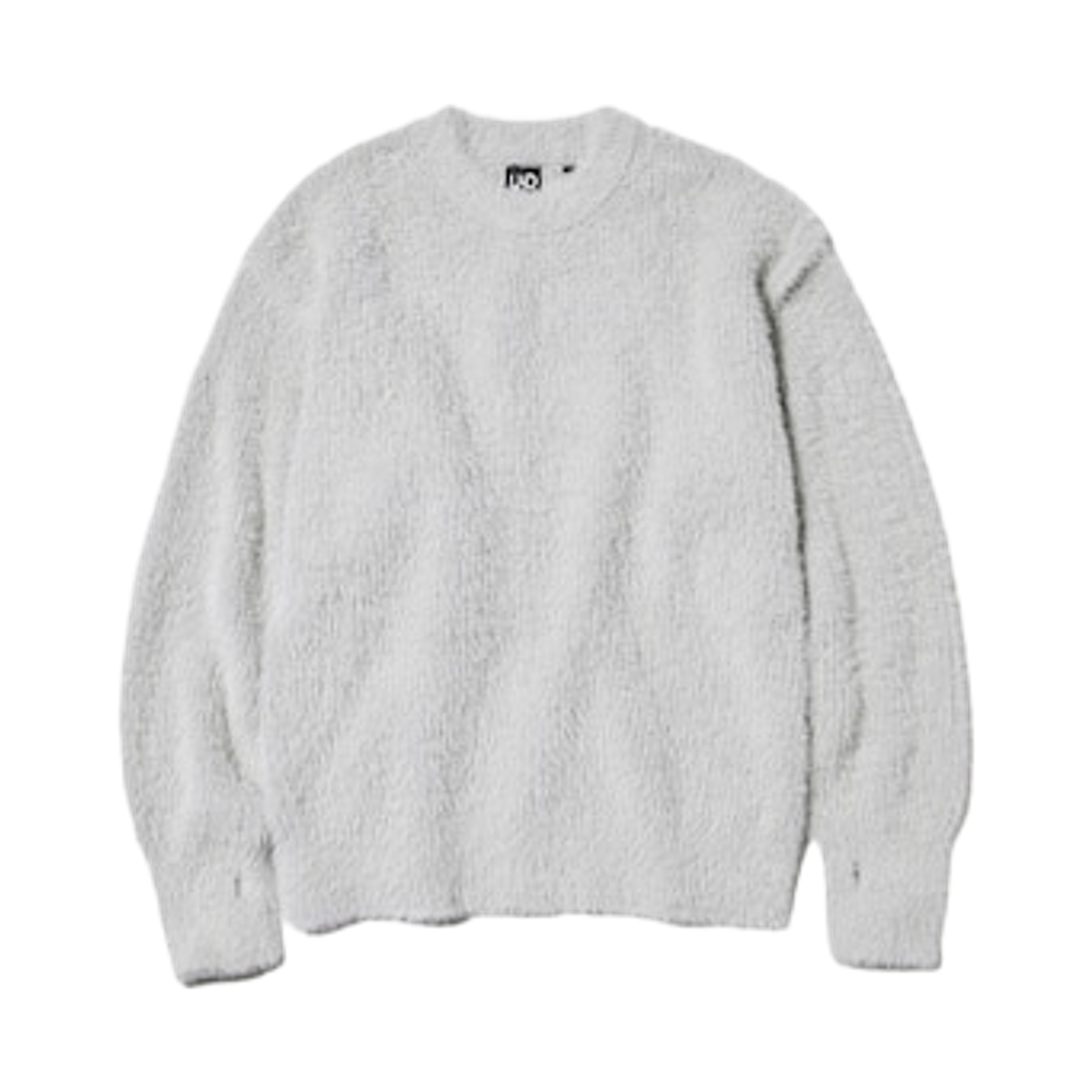 358521-02 GU x Undercover Shaggy Crewneck Sweater Light Gray
