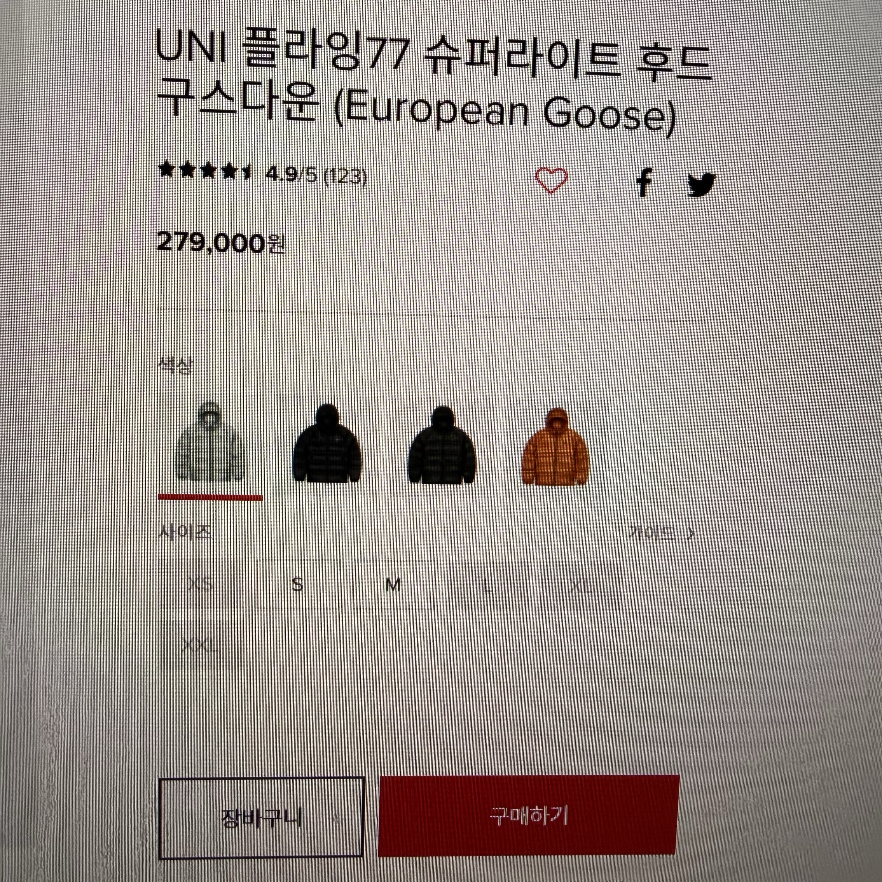 New Balance Flying 77 Superlight Hooded Goose Down Jacket Light Gray 착용 스타일