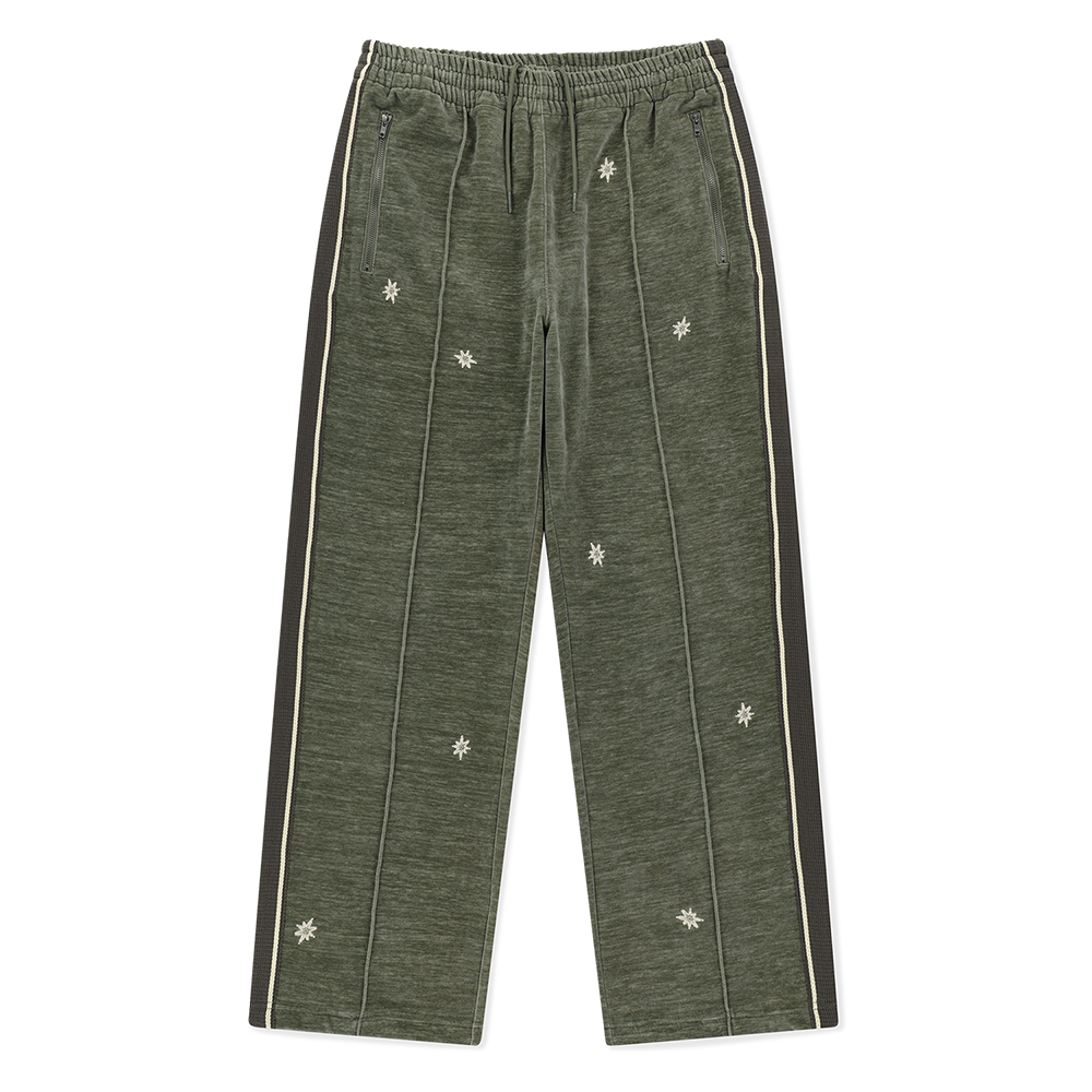 SL253WPANP01KH [트리플적립]SUNLOVE Velour Twinkle Track Pants Khaki