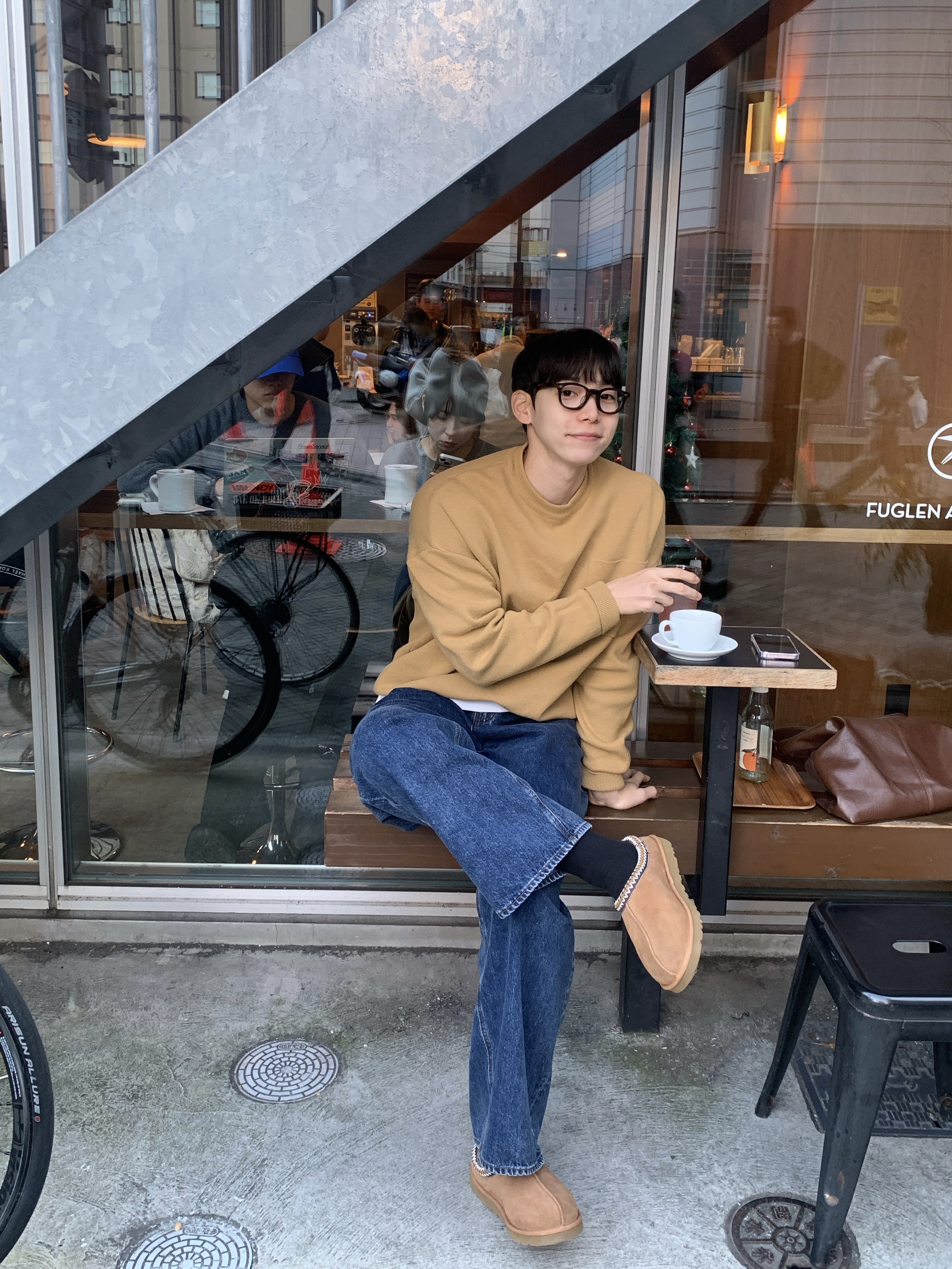 (W) UGG Tasman II Chestnut 착용 스타일 - 5