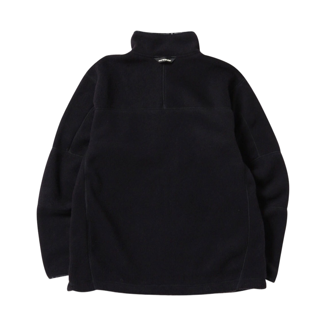 앤드 원더 울 플리스 풀오버 블랙(And Wander Wool Fleece Pullover Black) - 2