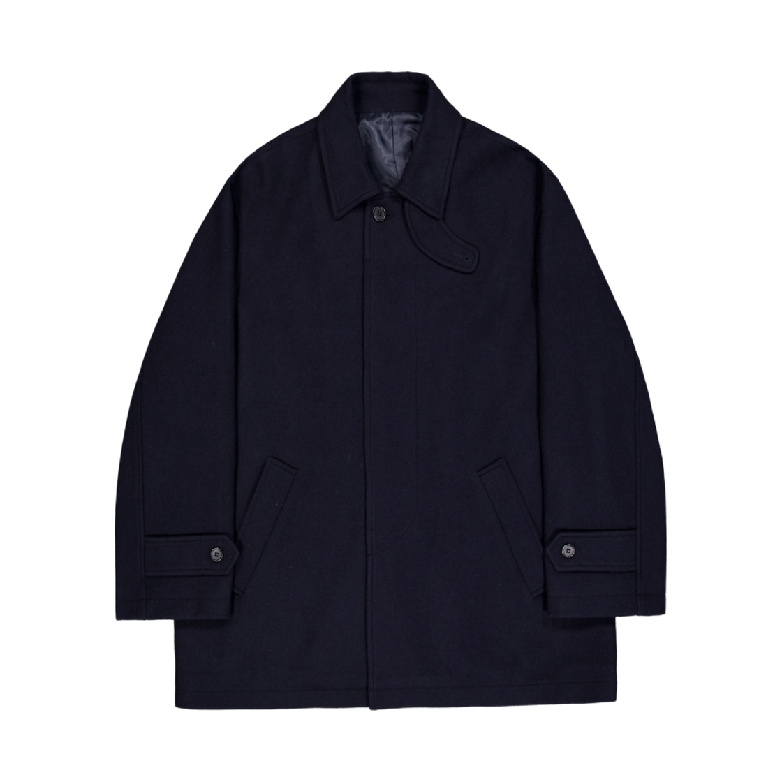 25AW_PRNO_002_NV PERENN Wool Car Coat Navy