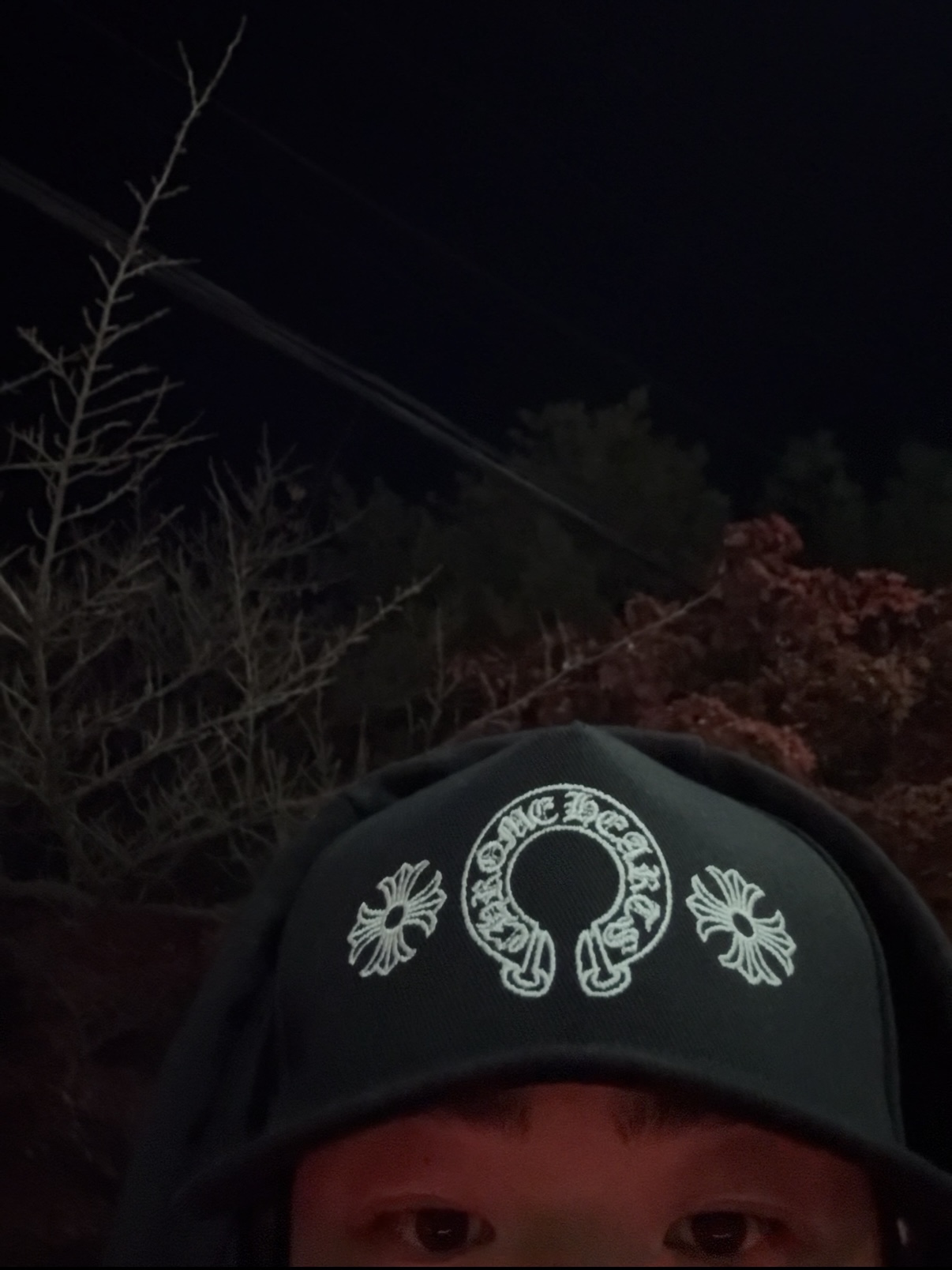 Chrome Hearts Horseshoe Denim Baseball Hat Black 착용 스타일 - 3