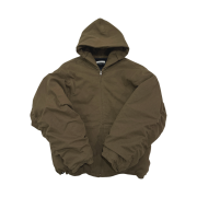 Nonnod Moleskin Shirring Bomber Khaki Brown