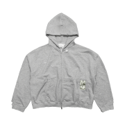 Hommless Bill Pocket  Zip Up Hoodie Grey