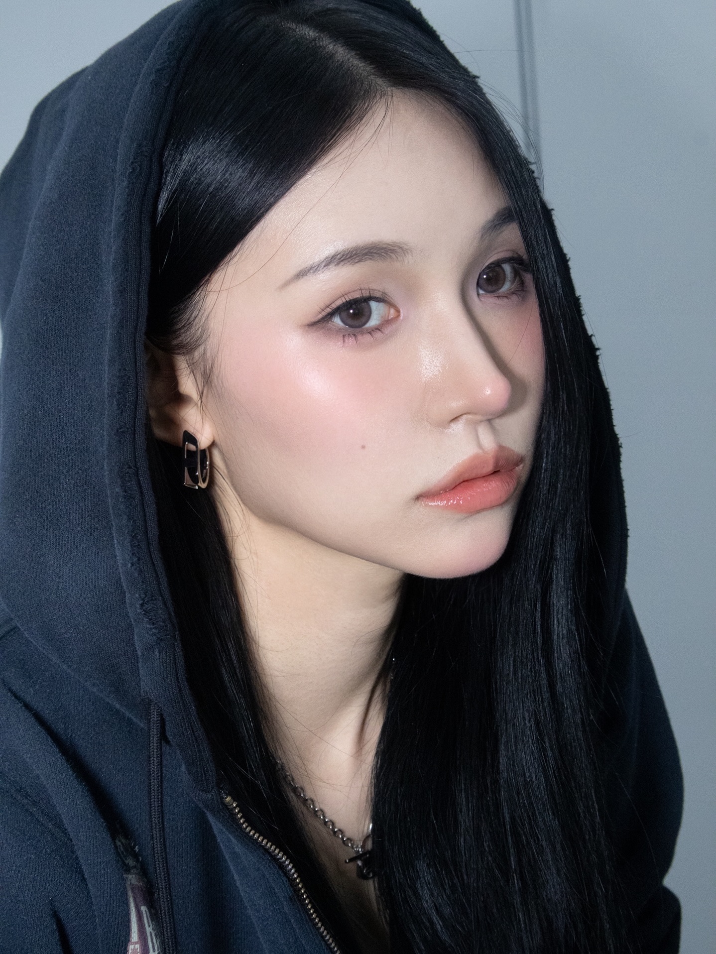 Diesel Dx1637040 Stainless Steel Hoop Earring Silver 착용 스타일