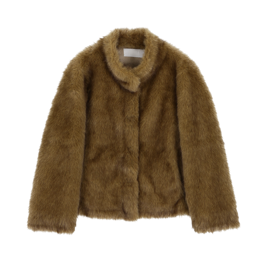 A25FWJK33BR0F Asura Mist Tone Fur Jacket Brown