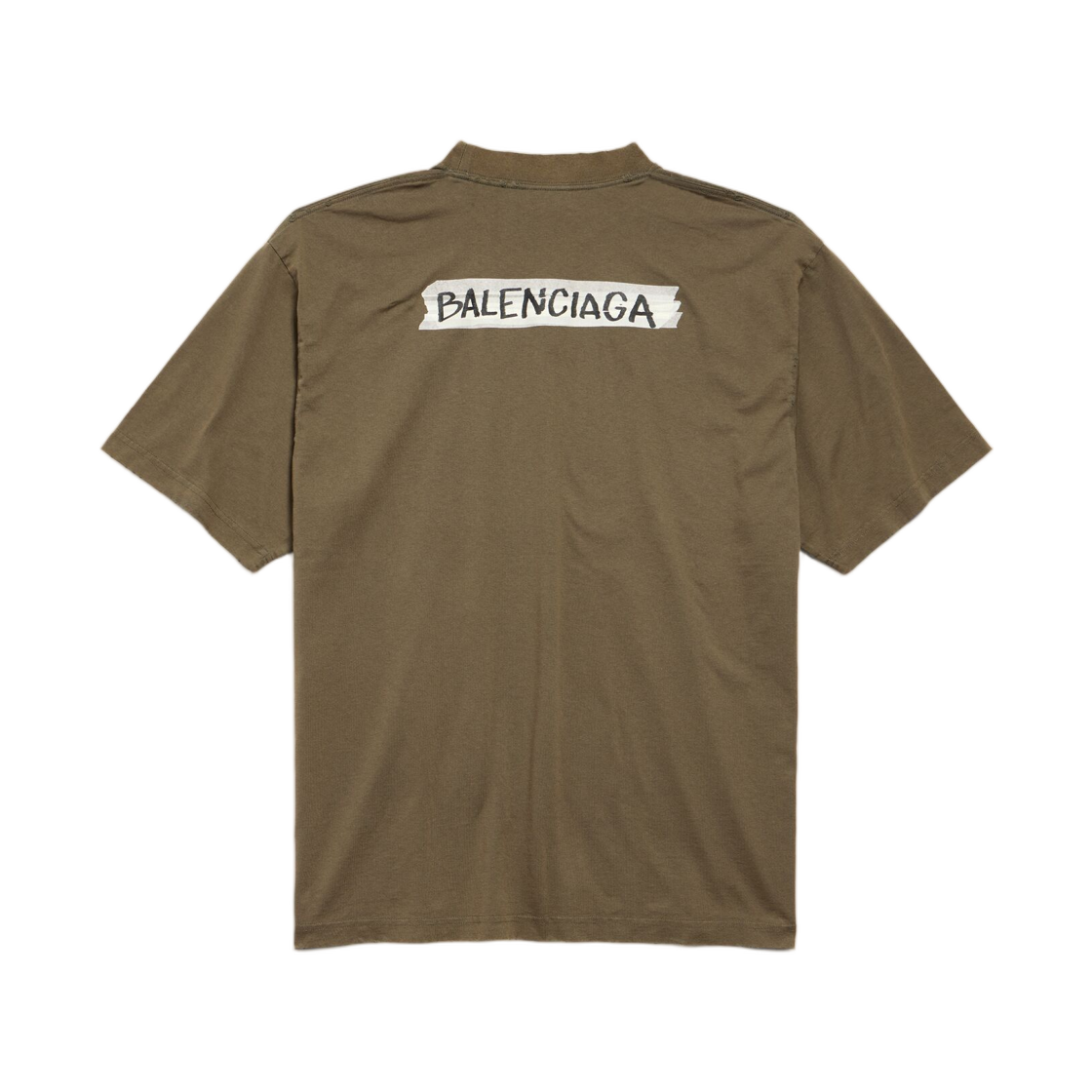 발렌시아가 마스킹 테이프 티셔츠 미디움 핏 카키(Balenciaga Masking Tape T-Shirt Medium Fit Khaki) - 2