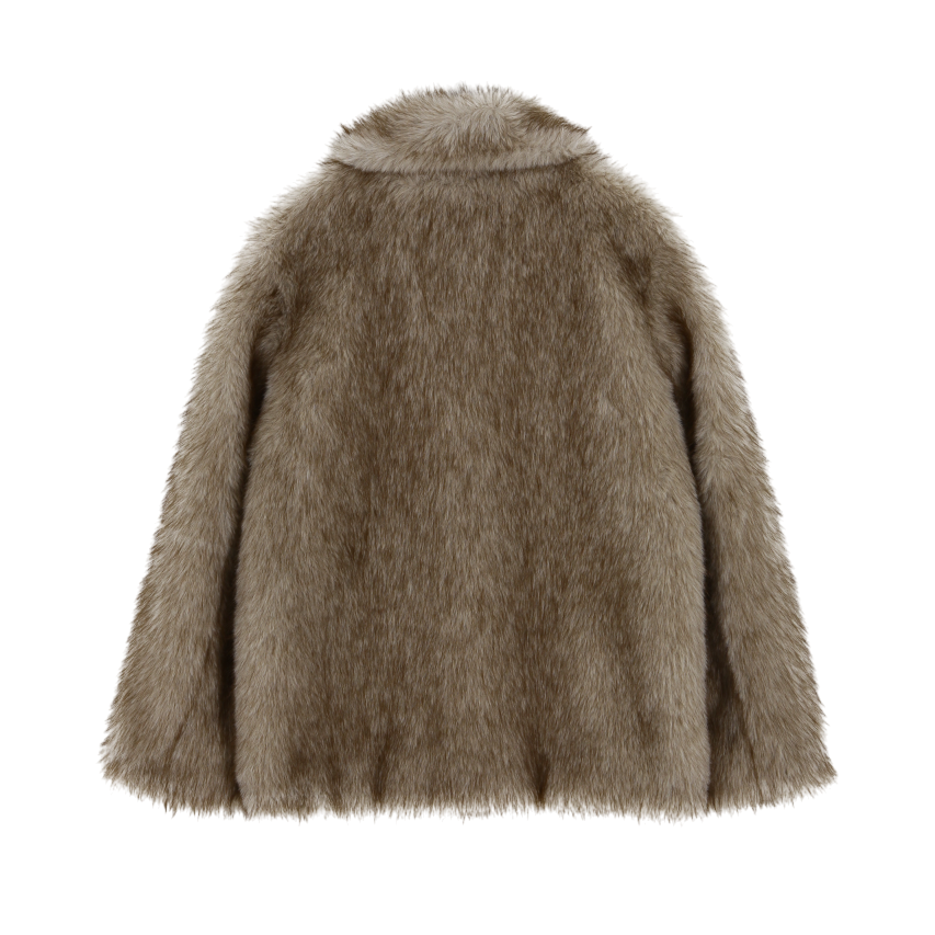 아수라 폭스 미디 퍼 자켓 베이지(Asura Fox Midi Fur Jacket Beige) - 2