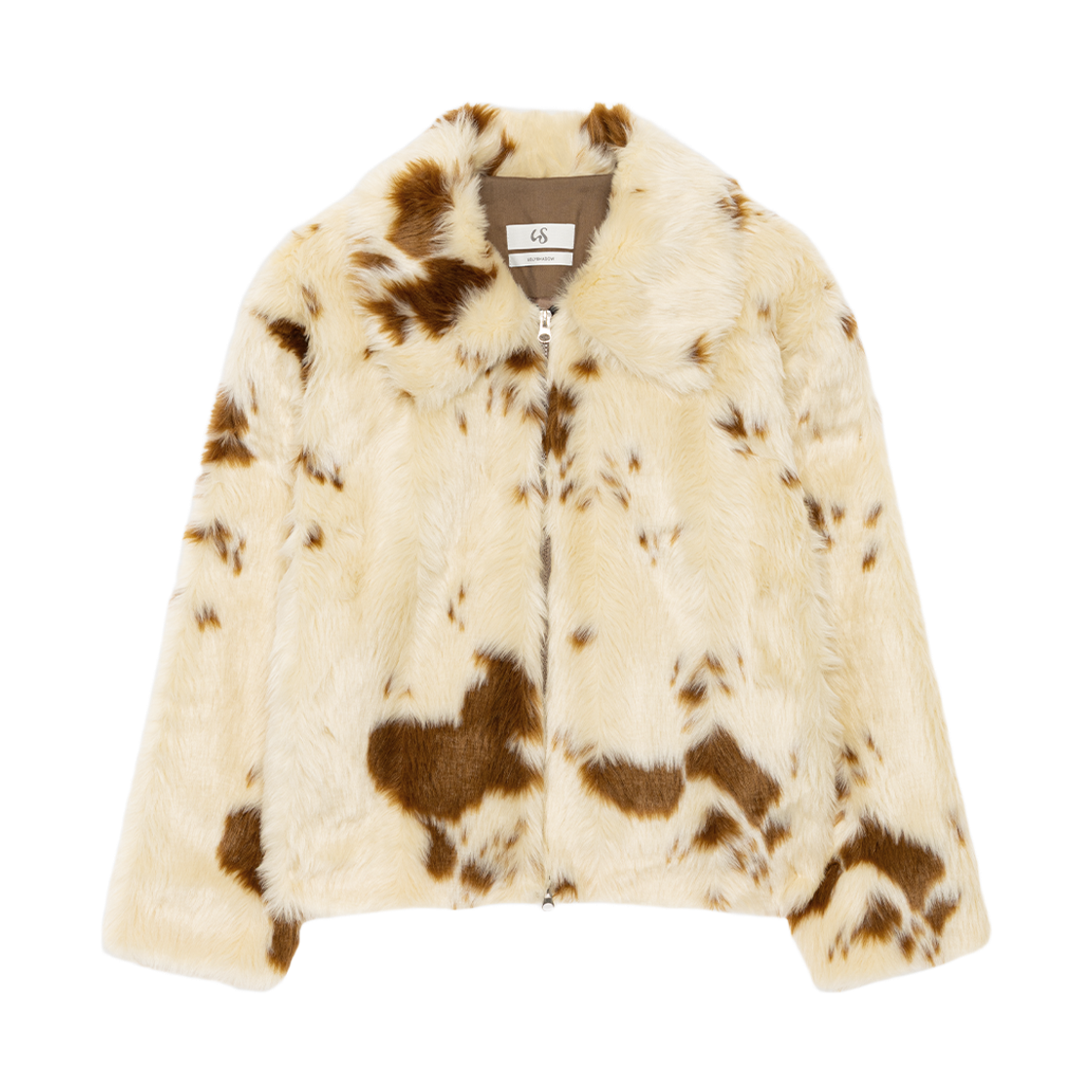 LUV002 UGLYSHADOW Milk Cow Fur Jacket Ivory
