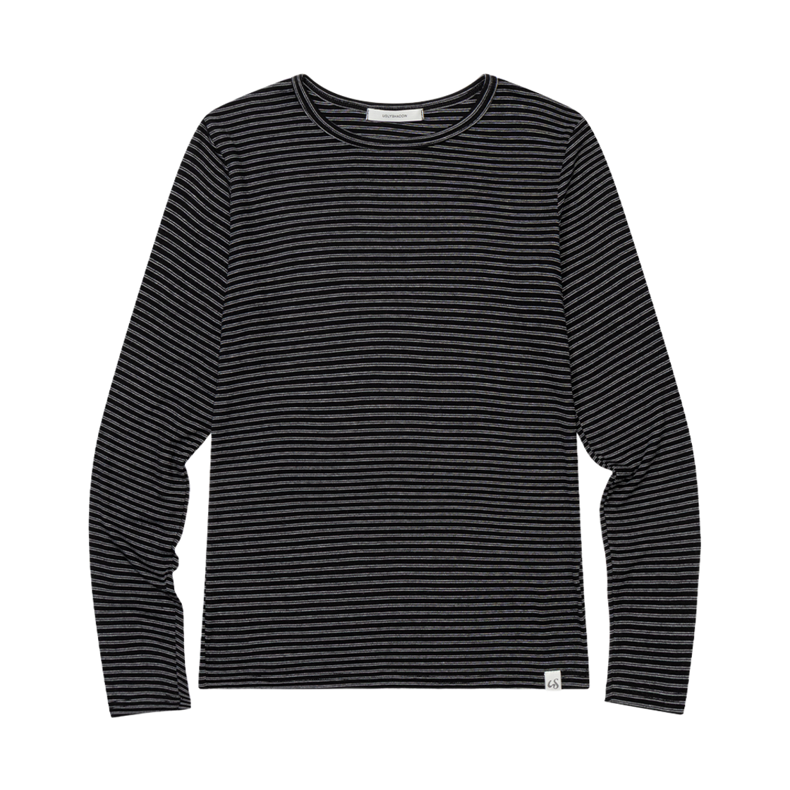 LUV039 UGLYSHADOW Thin Stripe T-Shirt Black