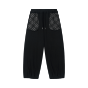 SOMSOC Nova Check Sweat Pants Black