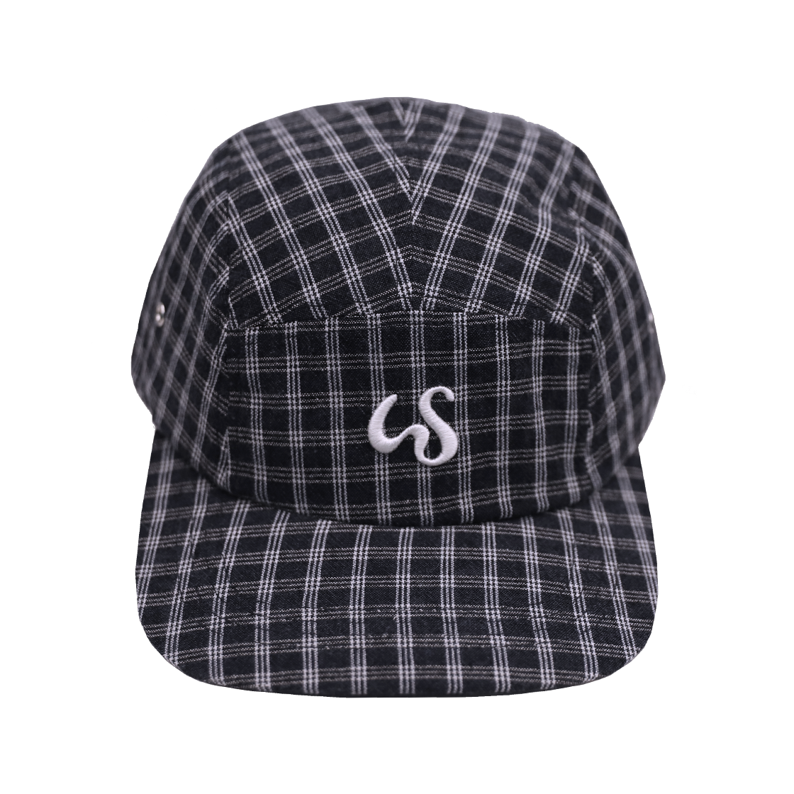 LUV049 UGLYSHADOW Checkered Camp Cap Navy