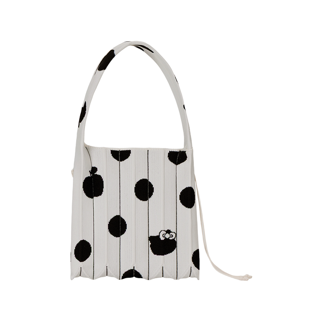 JSQ09TTSL1WH Joseph&Stacey Lucky Pleats Knit S Dot Hello Kitty Cream White