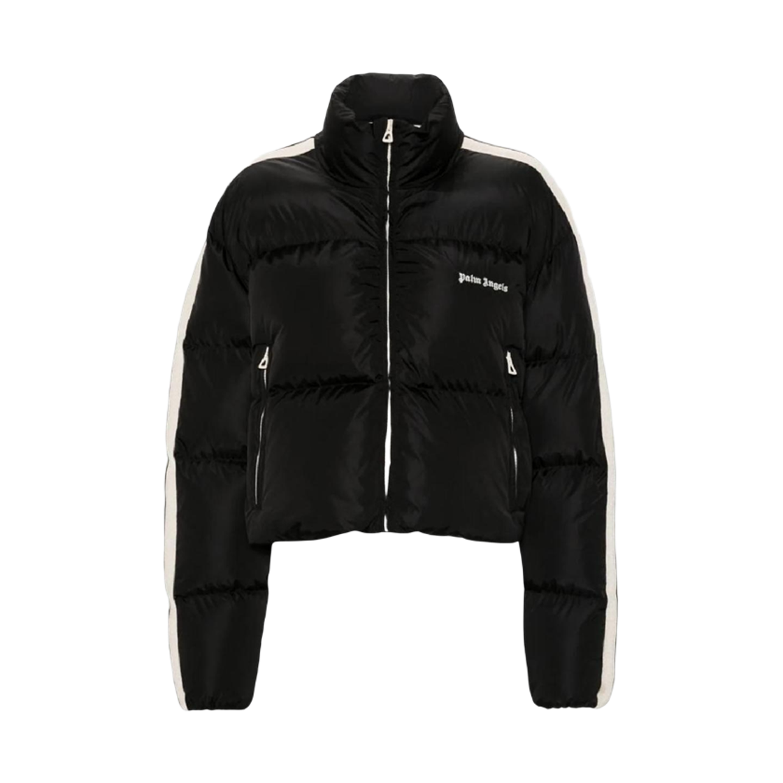 P6BWMC199 Palm Angels Crop Track Down Jkt - Black