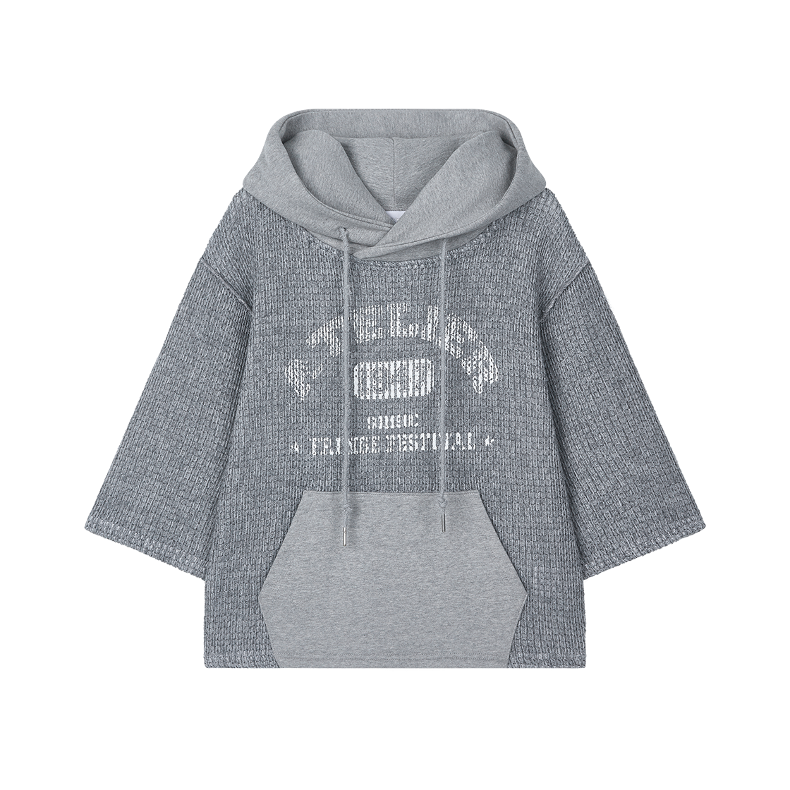 솜속 아틀리에 니티드 후디 멜란지 그레이(SOMSOC Atelier Knitted Hoodie Melange Grey)