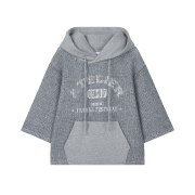SOMSOC Atelier Knitted Hoodie Melange Grey