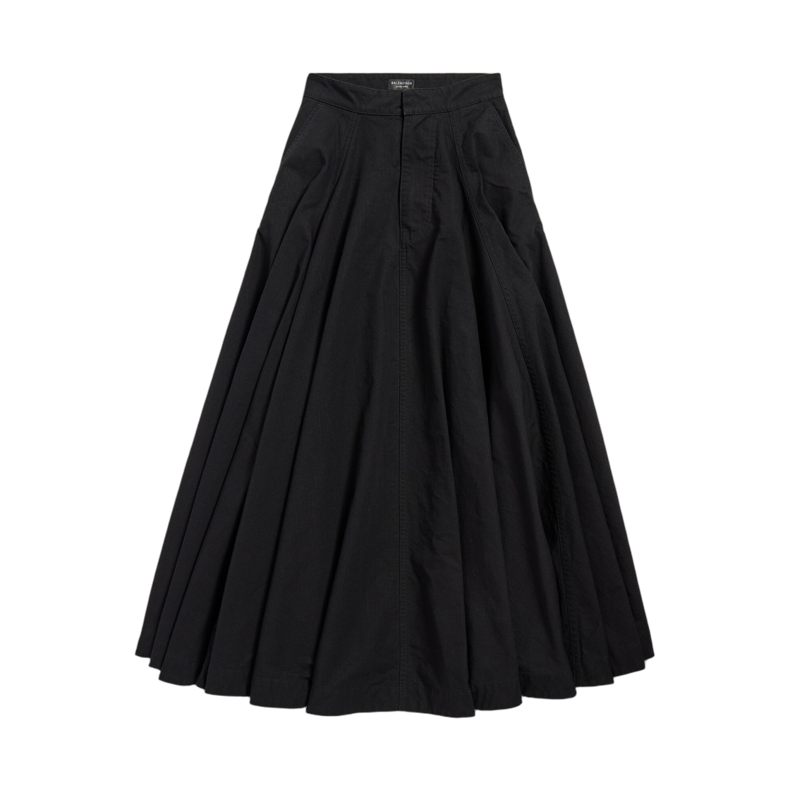857766TQP131000 (W) Balenciaga Godet Maxi Skirt Black
