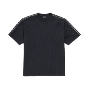 Balenciaga Stripe T-Shirt Medium Fit Faded Black