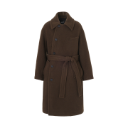 SONGZIO COLLECTION Bias Curve Boucle Coat Brown