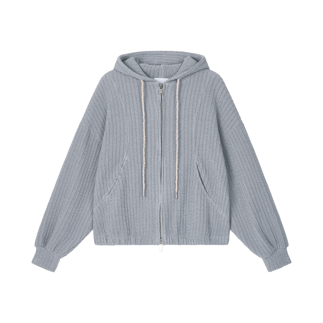 솜속 브린 코듀로이 후드 집업 그레이