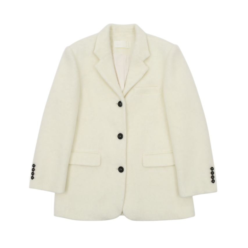 A25FWJK36IV0F Asura Mohair Wool Jacket Ivory
