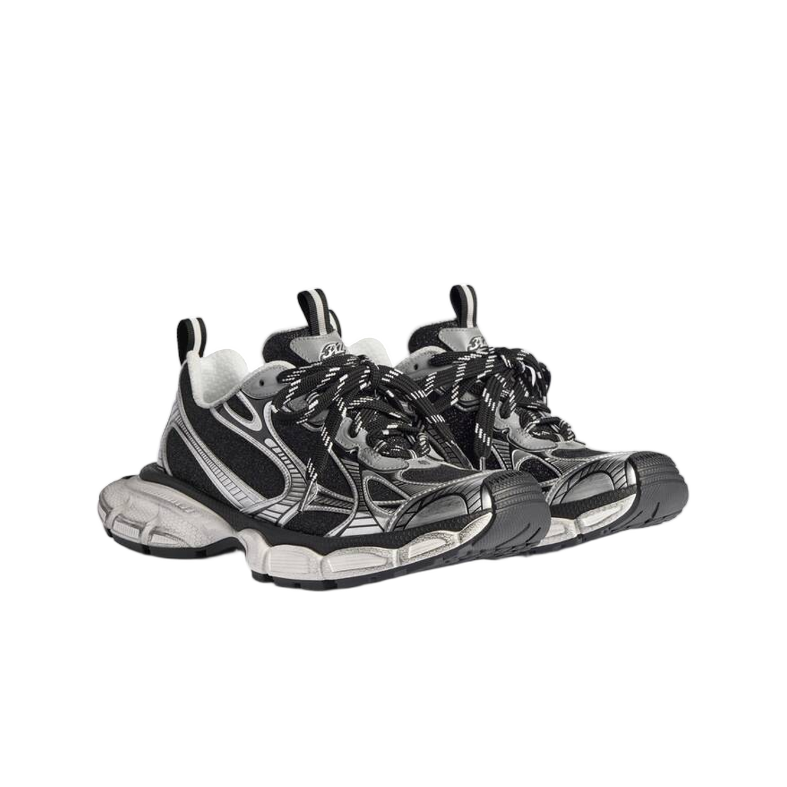 (W) 발렌시아가 3XL 스니커즈 블랙 실버((W) Balenciaga 3Xl Sneaker Black Silver) - 2