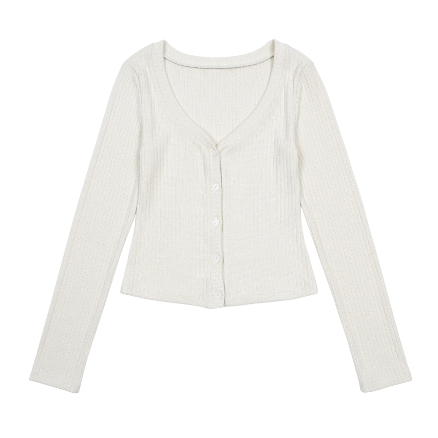 A25FWTS71CR0F Asura Flower Spangle Cardigan Cream