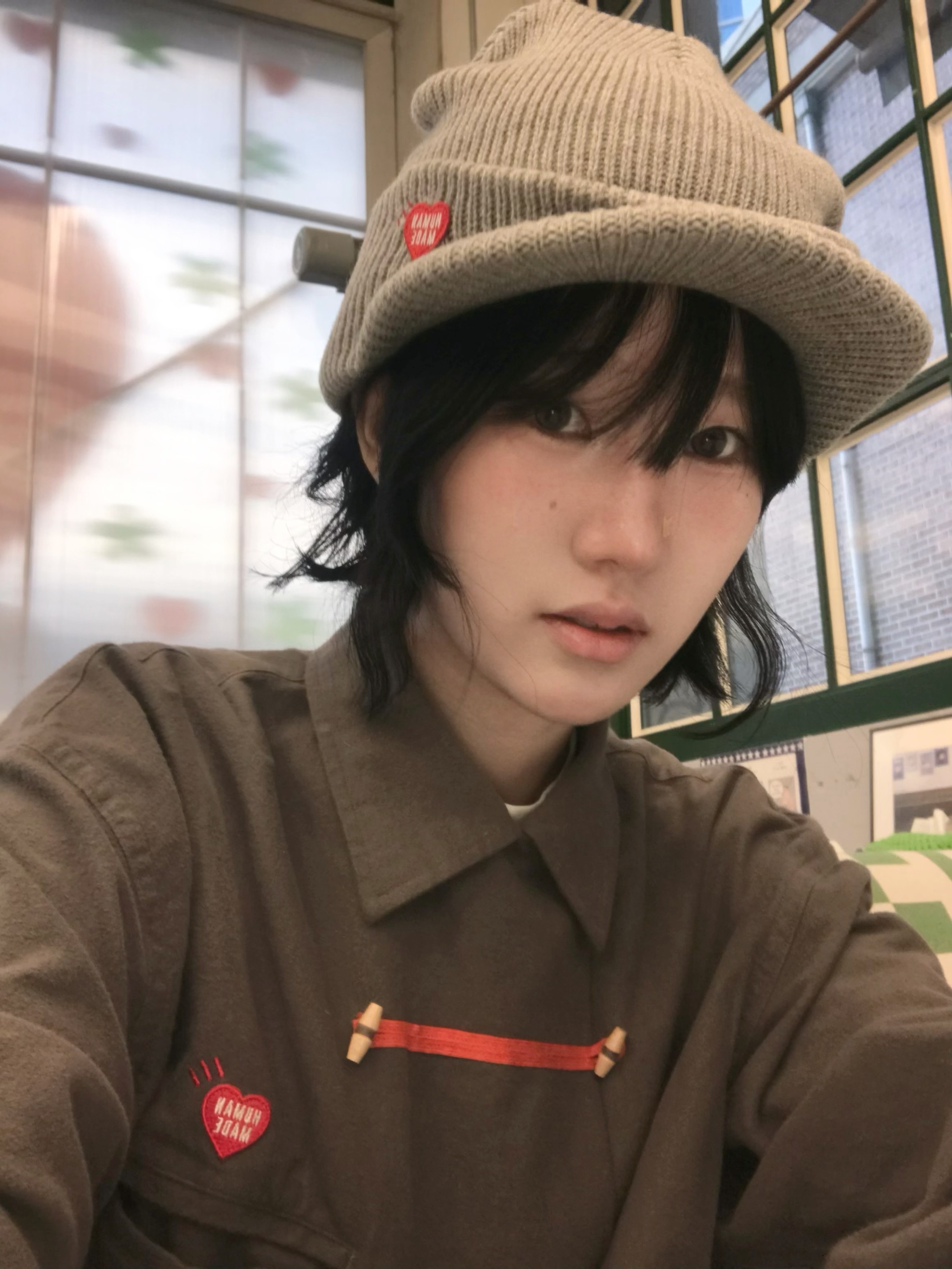 Human Made Oslo Cap Gray 착용 스타일 - 1