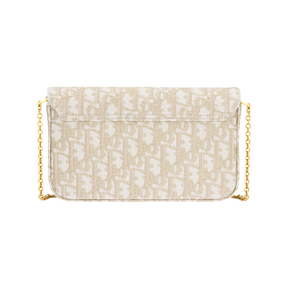 디올 미디움 새들 파우치 체인 디올 오블리크 자카드 골드(Dior Medium Saddle Pouch with Chain Dior Oblique Jacquard Gold) - 3