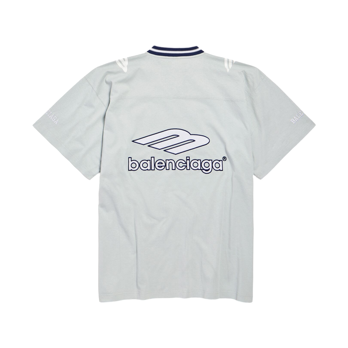 발렌시아가 3B 풋볼 브이넥 티셔츠 오버사이즈 그레이 화이트(Balenciaga 3B Football V-Neck T-Shirt Oversized Grey White) - 2