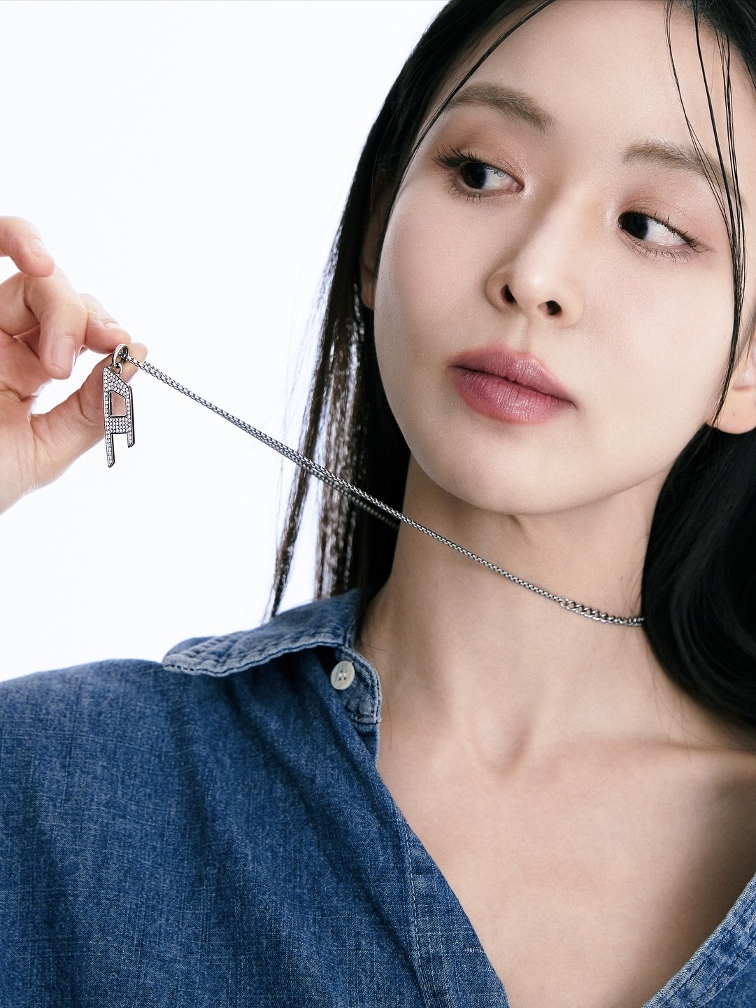 Diesel Dx1624040 Stainless Steel Pendant Necklace Silver 착용 스타일
