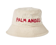 Palm Angels Seasonal Logo Bucket Hat - Off White