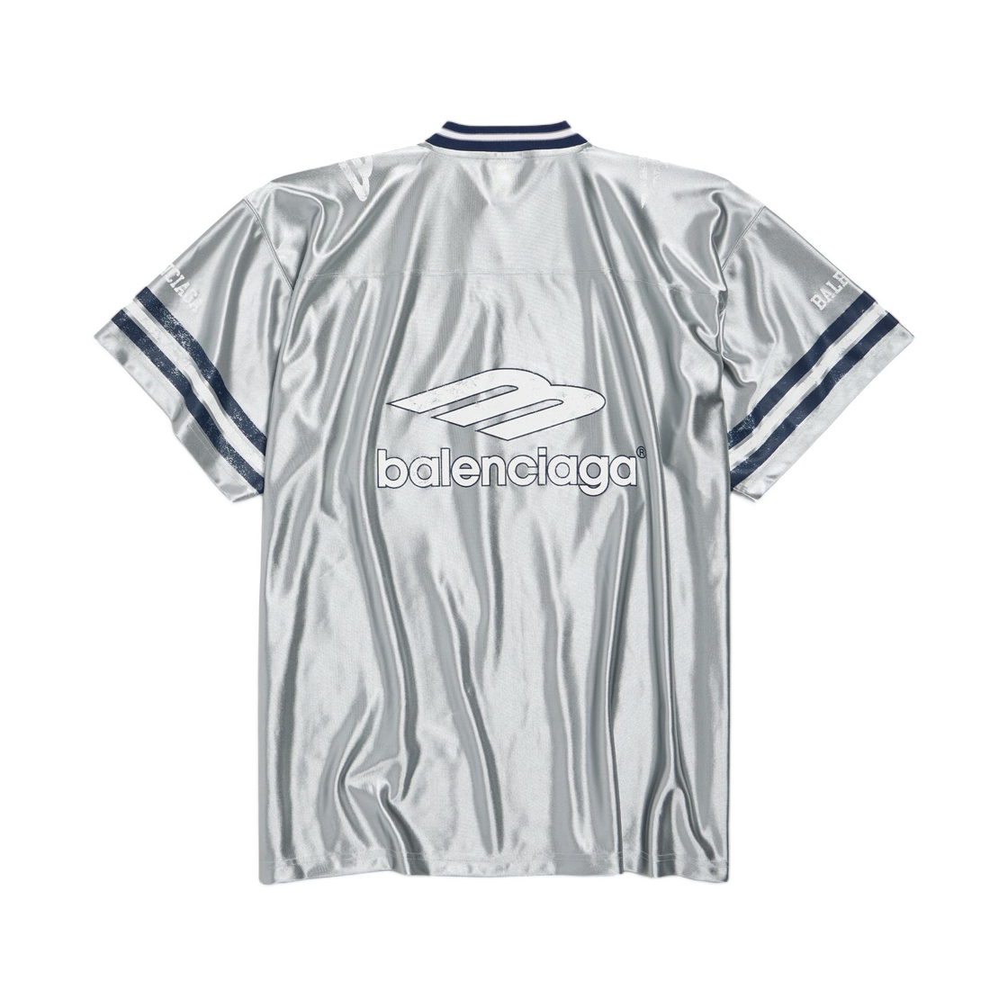 발렌시아가 3B 풋볼 브이넥 티셔츠 오버사이즈 그레이 화이트(Balenciaga 3B Football V-Neck T-Shirt Oversized Grey White) - 2