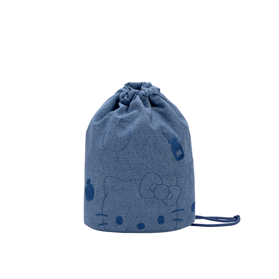 조셉앤스테이시 데님 스트링 백팩 헬로키티 워시드 블루(Joseph&Stacey Denim String Backpack Hello Kitty Washed Blue)