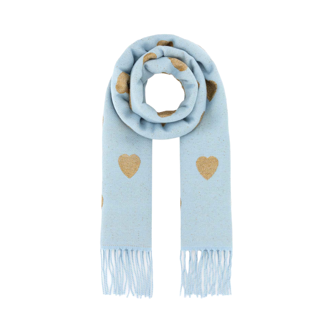 ET01MSZDCDK Valentino Embroidered Wool Blend Scarf Light Blue