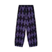 SOMSOC Argyle Contrast Knitted Pants Purple