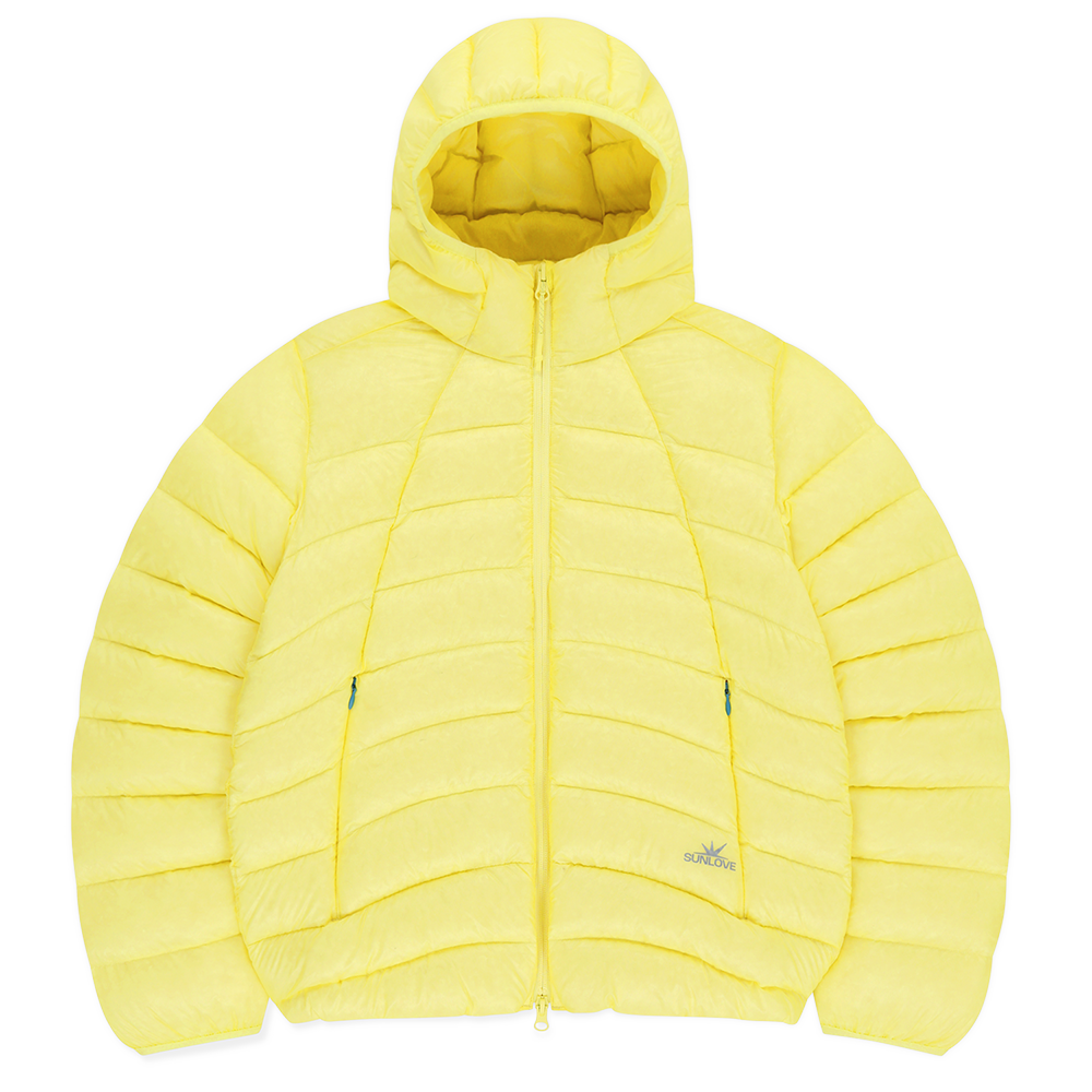 SLCO0OOWHS02YL [트리플적립]SUNLOVE Hooded Fly Light Down Jacket Yellow