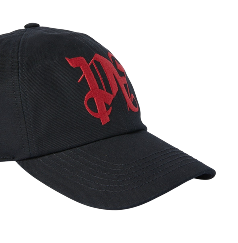 팜엔젤스 PA 모노그램 자수 캡 - 블랙(Palm Angels Pa Monogram Emb Cap - Black) - 2