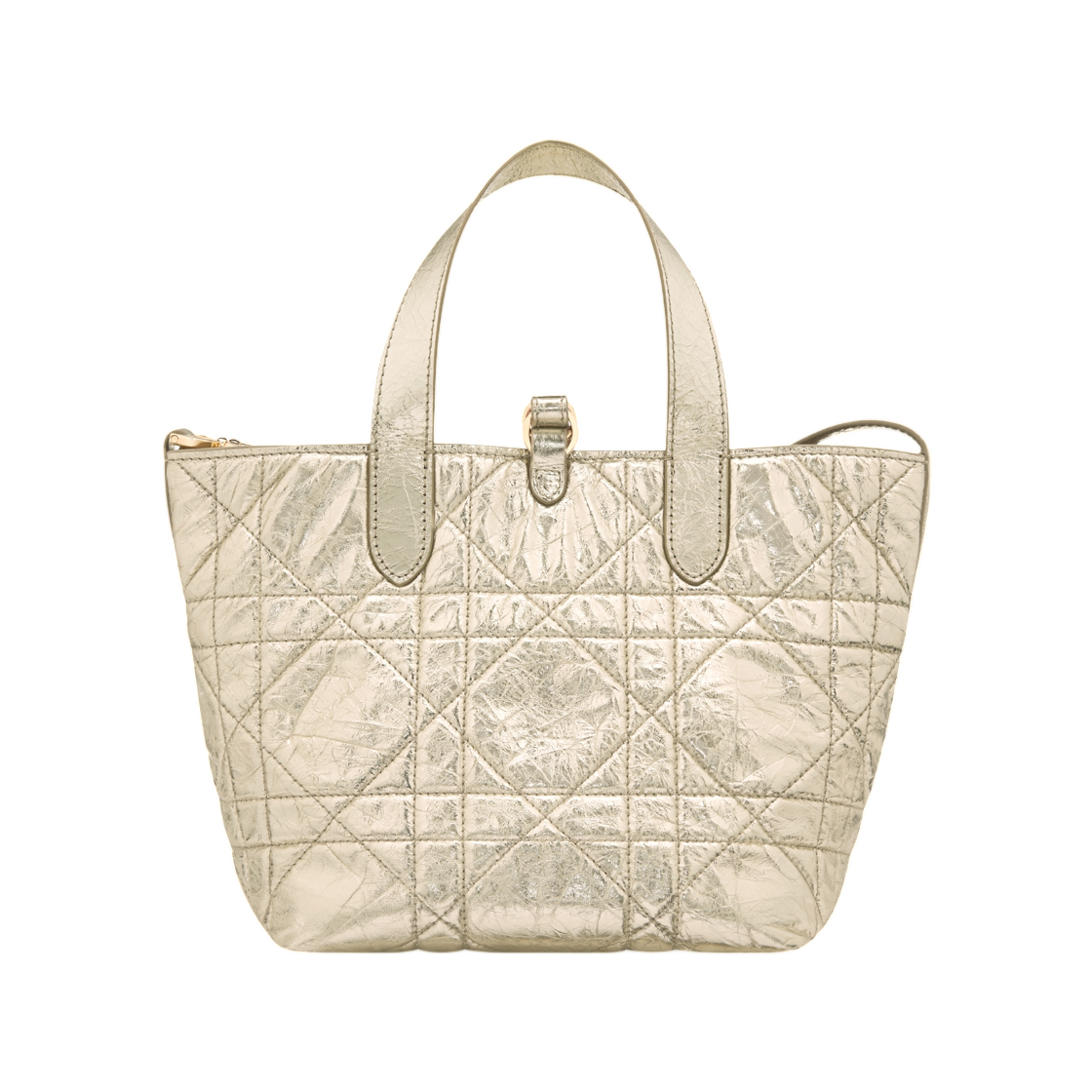 디올 스몰 디올 뚜주흐 버티컬 토트백 세미-플랫 매크로까나쥬 크링클 카프스킨 골드(Dior Small Dior Toujours Vertical Tote Bag Semi-Flat Macro Cannage Crinkled Calfskin Gold) - 3