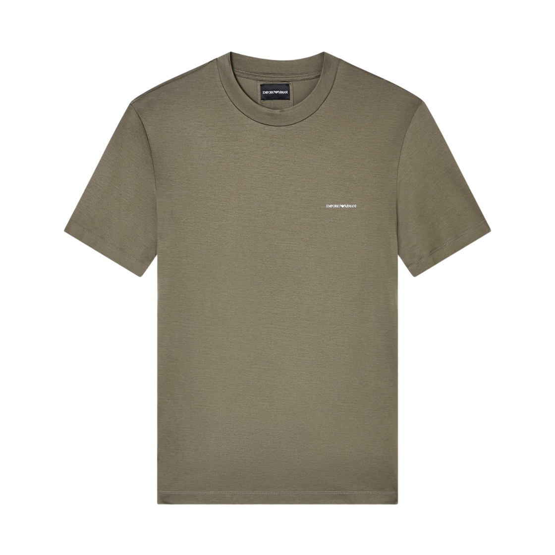 8N1TD81JUVZU7042 Emporio Armani ASV Micro Logo Lettering Lyocell Jersey T-Shirt Green