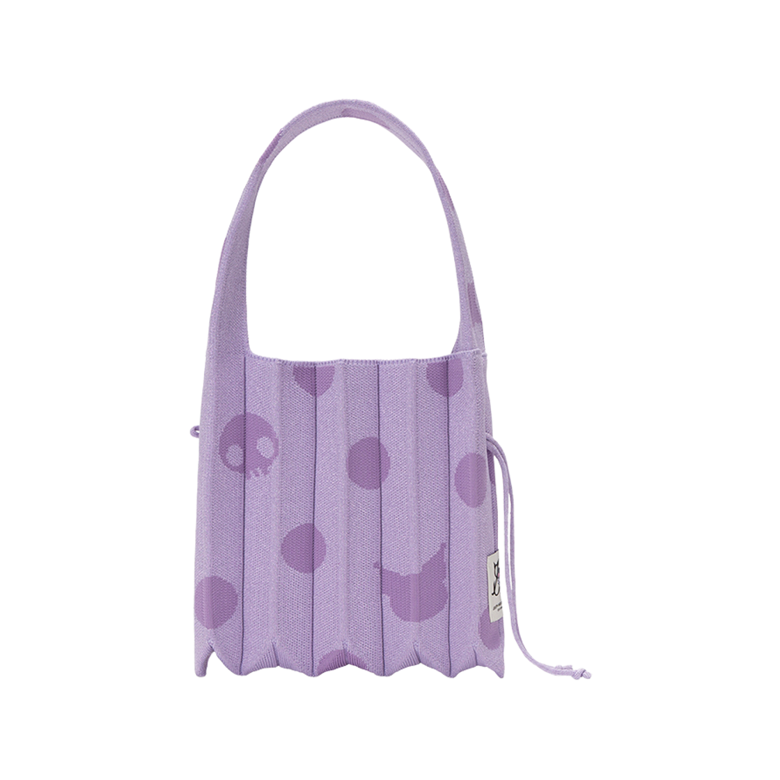 조셉앤스테이시 럭키 플리츠 니트 스몰 도트 쿠로미 모브 미스트(Joseph&Stacey Lucky Pleats Knit S Dot Kuromi Mauve Mist)