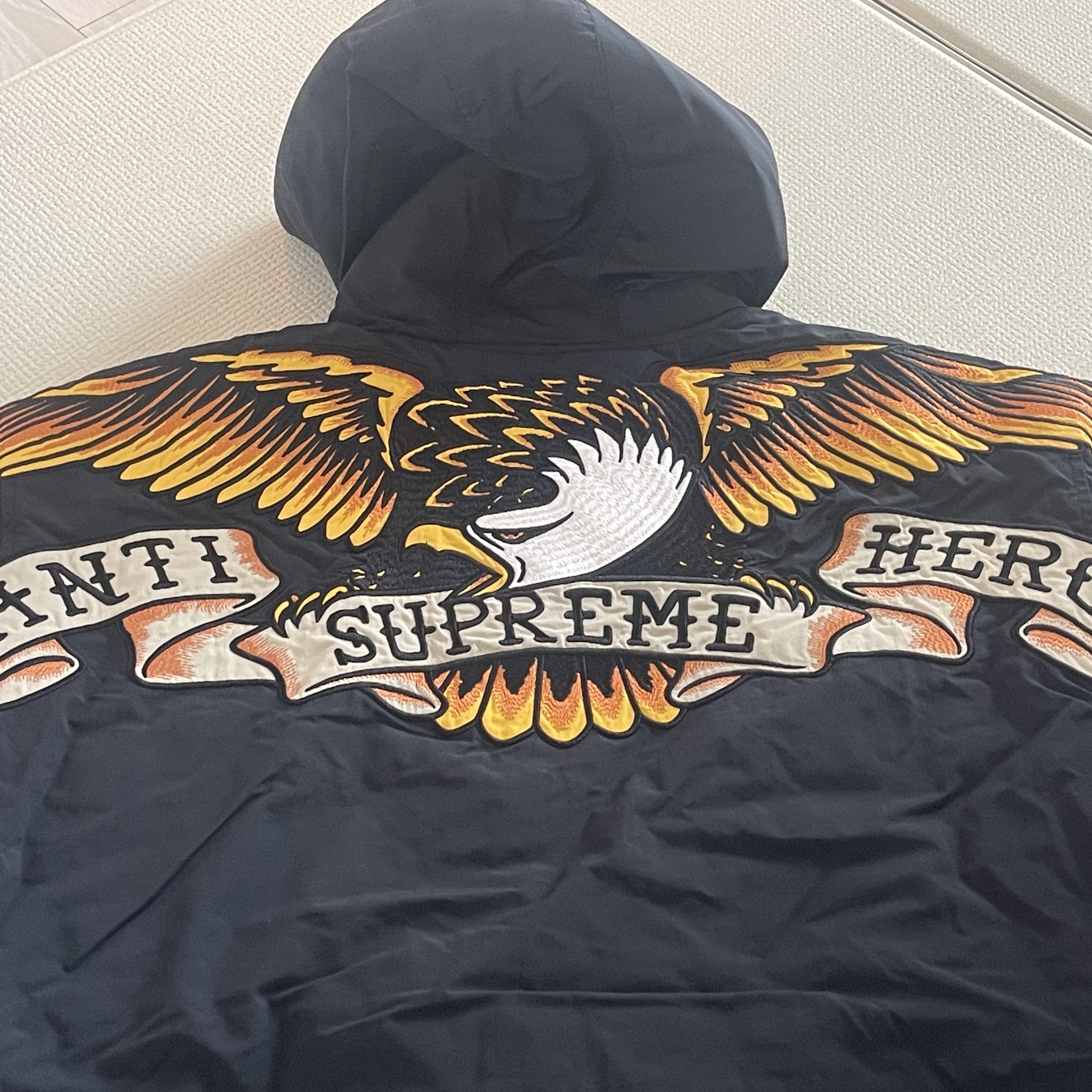 Supreme Antihero Stadium Jacket Black - 25FW 착용 스타일 - 6