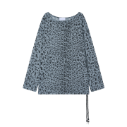SOMSOC Ven Leopard Knit Sweater Grey