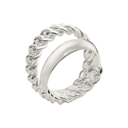 Hermes Medium Boucle Sellier Inflexible Ring Sterling Silver