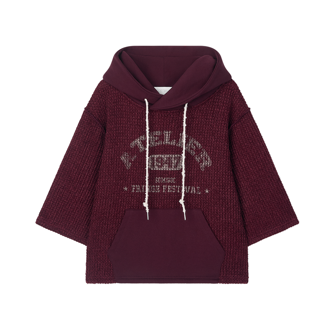 솜속 아틀리에 니티드 후디 버건디(SOMSOC Atelier Knitted Hoodie Burgundy)