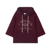 SOMSOC Atelier Knitted Hoodie Burgundy
