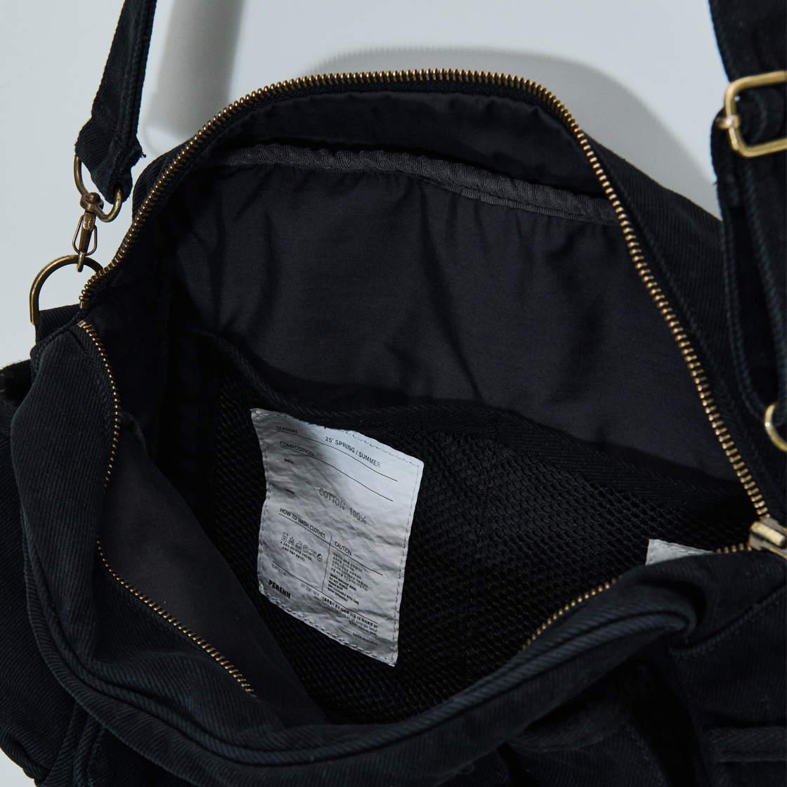 퍼렌 빈티지 메일 백 블랙(PERENN Vintage Mail Bag Black) - 4