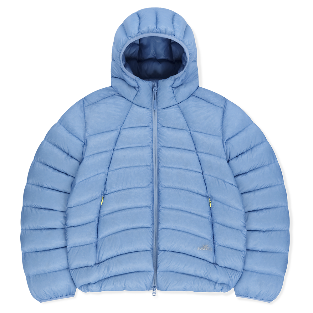 SLCO0OOWHS02TB [트리플적립]SUNLOVE Hooded Fly Light Down Jacket Light Blue